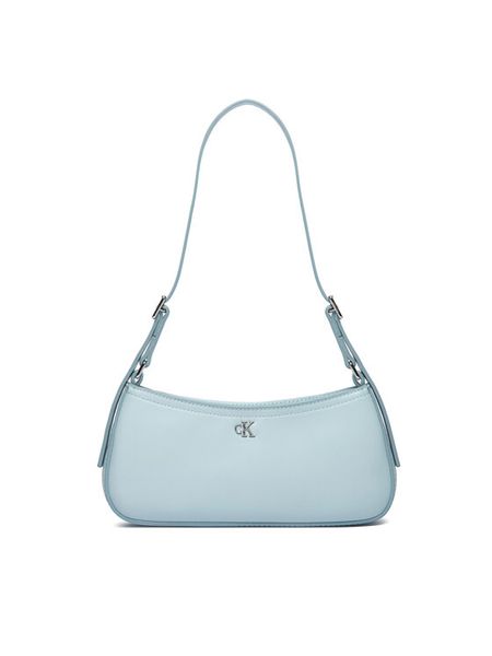 Calvin Klein Torebka Ck Small Shoulder Bag LV04F3170G Błękitny. Niebieskie torebki klasyczne Calvin Klein, bez wzorów, ze skóry, bez dodatków. Za 239.99 zł.