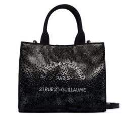 Torebka KARL LAGERFELD. Czarne torebki klasyczne KARL LAGERFELD, bez wzorów, klasyczne, bez dodatków. Za 549.99 zł.