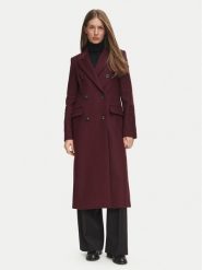 Tommy Hilfiger Płaszcz wełniany Classic WW0WW51525 Bordowy Regular Fit. Czerwone płaszcze Tommy Hilfiger, na zimę, bez wzorów, z wełny, bez kaptura. Za 1,699.00 zł.