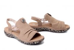 RIEKER 64871-20 brown, sandały damskie. Brązowe sandały Rieker, bez wzorów, bez obcasa, bez zapięcia. Za 329.90 zł.