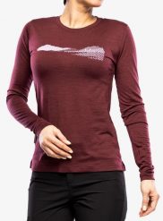 Bluza damska Sensor Merino Air PT LS. Czerwone bluzy Sensor, l, bez wzorów, z materiału, bez ramiączek, bez kaptura. Za 368.49 zł.
