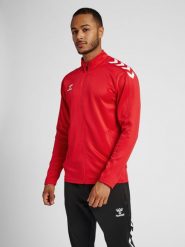 Bluza sportowa dla dorosłych Hummel Core XK Poly Zip Sweat. Zielone bluzy z kapturem Hummel, m, bez wzorów, z dresówki, bez kaptura, na golfa. Za 186.10 zł.