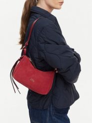 Tommy Hilfiger Torebka Th Statement Mini Should Bag Sue AW0AW18823 Granatowy. Niebieskie torebki klasyczne Tommy Hilfiger, bez wzorów, ze skóry, bez dodatków. Za 749.99 zł.