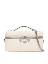 Tory Burch Torebka Charlie 186038 Kremowy. Białe kopertówki Tory Burch, bez wzorów, ze skóry, wizytowe, bez dodatków. Za 2,509.00 zł.