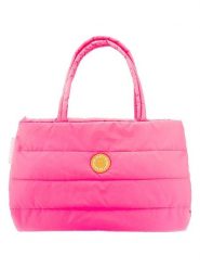 Zwillingsherz Shopper bag "Be Happy" w kolorze różowym - 50 x 29 cm rozmiar: onesize. Różowe shopper bag Zwillingsherz, bez wzorów, z materiału, na ramię, pikowane, bez dodatków. Za 166.10 zł.