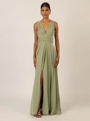 APART Sukienka w kolorze zielonym rozmiar: 36. Zielone sukienki Apart, bez wzorów, bez kołnierzyka, bez ramiączek, maxi. Za 308.18 zł.