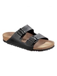 Birkenstock Klapki "Arizona" w kolorze czarnym rozmiar: 37. Czarne klapki Birkenstock, bez wzorów, z otwartym noskiem, bez obcasa, na płaskiej podeszwie, bez zapięcia. Za 279.11 zł.