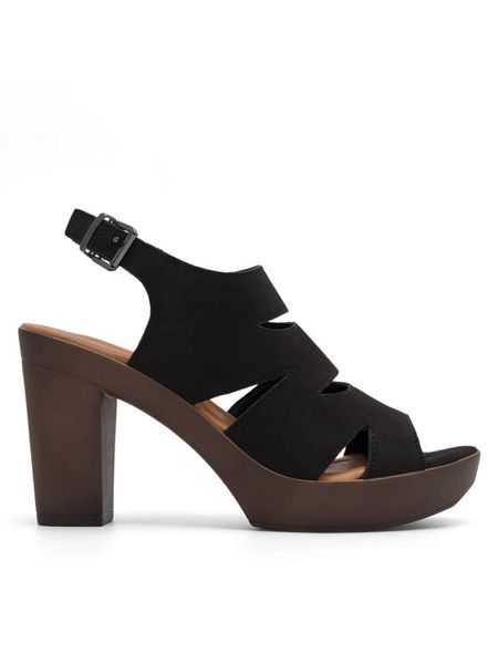Lasocki Sandały EST-2025-06 Czarny. Czarne sandały Lasocki, bez wzorów, ze skóry, bez obcasa, na słupku, bez zapięcia. Za 179.99 zł.