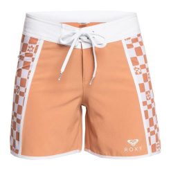 Szorty kąpielowe damskie ROXY Printed BSH 5". Brązowe szorty sportowe Roxy, bez wzorów, z elastanu, żeglarskie. Za 109.99 zł.