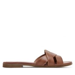 Klapki Lasocki. Brązowe klapki Lasocki, bez wzorów, bez obcasa, bez zapięcia. Za 139.99 zł.