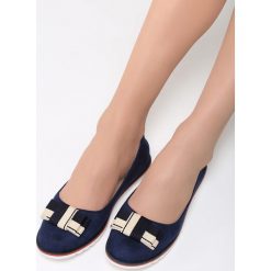 Granatowe Balerinki Lilium. Niebieskie baleriny Born2be, z materiału. Za 54.99 zł.
