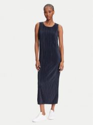 Calvin Klein Sukienka codzienna LV044A211G Granatowy Slim Fit. Niebieskie sukienki Calvin Klein, na co dzień, xs, bez wzorów, z syntetyku, bez kołnierzyka, bez ramiączek, proste. Za 479.99 zł.