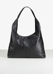 Torba typu shopper ze skóry premium. Czarne shopper bag bonprix, bez wzorów, ze skóry, eleganckie, bez dodatków. Za 249.99 zł.