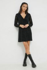 Vila sukienka kolor czarny mini rozkloszowana. Czarne sukienki Vila, l, bez wzorów, bez kołnierzyka, bez ramiączek, maxi, rozkloszowane. W wyprzedaży za 229.99 zł.
