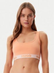 HUGO Biustonosz top Sporty Logo 50469631 Pomarańczowy. Brązowe biustonosze Hugo, xxl, bez wzorów, z bawełny, sportowe, bez kołnierzyka, bez ramiączek. Za 99.99 zł.