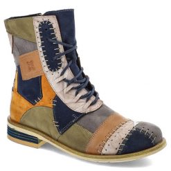 Kolorowe Botki Maciejka Skórzane Buty Damskie. Botki Maciejka, bez wzorów, bez obcasa, bez zapięcia. Za 499.00 zł.