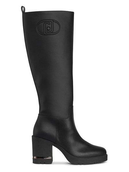 Liu Jo Kozaki w kolorze czarnym rozmiar: 40. Czarne kozaki Liu Jo, na zimę, bez wzorów, bez obcasa, bez zapięcia. Za 591.60 zł.