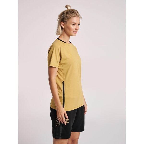 Koszulka damska Hummel hmlCIMA. Brązowe t-shirty sportowe Hummel, xs, bez wzorów, z bawełny, bez ramiączek, na fitness i siłownię. Za 147.50 zł.