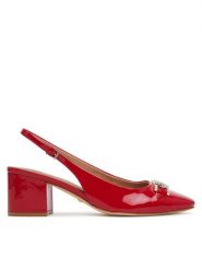 Guess Czółenka FLTCL2 PAF05 Czerwony. Czerwone czółenka Guess, z aplikacjami, ze skóry, bez obcasa, bez zapięcia. Za 439.99 zł.