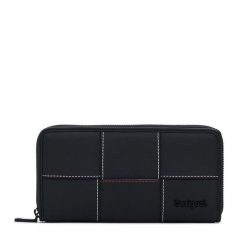 Duży Portfel Damski Desigual. Czarne portfele Desigual, bez wzorów. Za 189.99 zł.