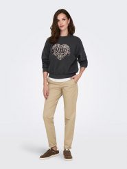 ONLY Bluza w kolorze antracytowym rozmiar: XL. Czarne bluzy ONLY, xl, bez wzorów, bez kaptura. Za 88.23 zł.