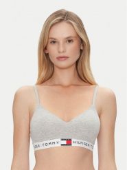 Tommy Hilfiger Biustonosz braletka UW0UW05715 Szary. Szare biustonosze Tommy Hilfiger, bez wzorów, z bawełny. Za 179.99 zł.