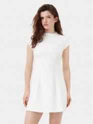 BARDOT Sukienka koktajlowa 59329DB Biały Regular Fit. Białe sukienki Bardot, bez wzorów, z syntetyku, wizytowe, bez kołnierzyka, bez ramiączek. Za 399.99 zł.