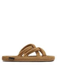 Bohonomad Klapki Bodrum BOD.0012.WSL Beżowy. Brązowe klapki Bohonomad, bez wzorów, z materiału, bez obcasa, bez zapięcia. Za 329.99 zł.