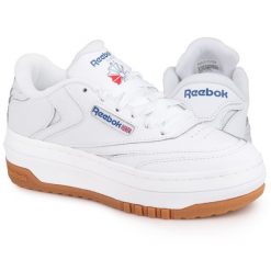 Buty sportowe damskie snekersy Reebok CLUB C EXTRA. Białe buty treningowe Reebok, bez wzorów, z gumy, bez zapięcia, trekkingowe, Reebok Club. Za 302.56 zł.