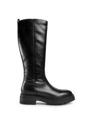Geox Oficerki D Iridea C D04HRC 05443 C9999 Czarny. Czarne kozaki Geox, bez wzorów, ze skóry, bez obcasa, na płaskiej podeszwie, bez zapięcia. Za 699.99 zł.