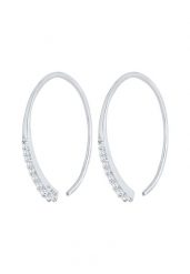 Elli Damskie kreole Basic Ponadczasowy Trend z kryształami cyrkonii w pozłacanym srebrze 925 Sterling Silver Kolczyki koła 1 ct. Szare kolczyki Elli, z cyrkonią, pozłacane. Za 283.99 zł.