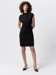 Les Lunes Sukienka "Zaharaa" w kolorze czarnym rozmiar: S. Czarne sukienki Les Lunes, na co dzień, s, bez wzorów, bez kołnierzyka, bez ramiączek, mini, proste. Za 173.99 zł.