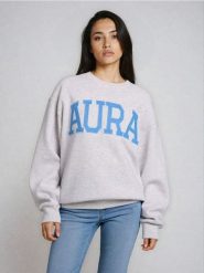 Bluza crewneck z nadrukiem - Inny. Bluzy Sinsay, l, bez wzorów, bez ramiączek, bez kaptura. Za 39.99 zł.