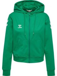 Damska bluza z kapturem zapinana na zamek Hummel Go 2.0 Chevron. Zielone bluzy z kapturem Hummel, xl, bez wzorów, z bawełny, z kapturem, na fitness i siłownię. Za 302.50 zł.