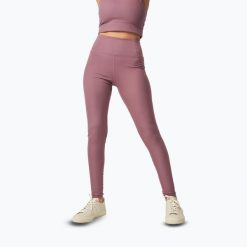 Legginsy Girlfriend Collective Rib. Czerwone legginsy GIRLFRIEND COLLECTIVE, bez wzorów, sportowe. Za 239.99 zł.