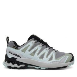 Buty do biegania Salomon. Szare buty do biegania Salomon, bez wzorów, z gore-texu, bez zapięcia, do biegania, gore-tex. Za 479.99 zł.