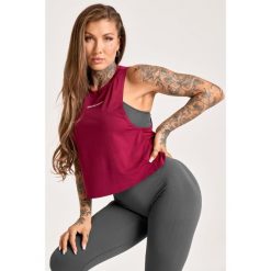 Tank Top fitness damski Gym Glamour fitness damski Gym Glamour sport. Czarne topy sportowe GYM GLAMOUR, m, bez wzorów, na fitness i siłownię. Za 89.99 zł.