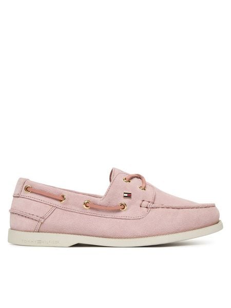 Tommy Hilfiger Mokasyny FW0FW09338 Różowy. Czerwone mokasyny Tommy Hilfiger, bez wzorów, ze skóry. Za 429.99 zł.