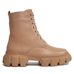 Botki HÖGL. Brązowe botki Högl, bez wzorów, bez obcasa, na płaskiej podeszwie, bez zapięcia. Za 669.99 zł.