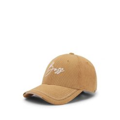 Damska czapka z daszkiem Boss Equestrian Cordoroy. Brązowe czapki z daszkiem BOSS EQUESTRIAN, bez wzorów, z futra, eleganckie. Za 265.00 zł.