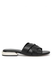 Nine West Klapki JF2220-1 Czarny. Czarne klapki Nine West, bez wzorów, z syntetyku, bez obcasa, bez zapięcia. Za 179.99 zł.