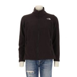Damska czarna bluza polarowa TNF. Czarne bluzy z kapturem The North Face, l, bez wzorów, z materiału, bez kaptura, trekkingowe. Za 170.36 zł.