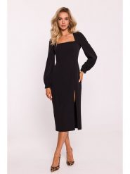 Made of emotion Sukienka w kolorze czarnym rozmiar: XL. Czarne sukienki Made Of Emotion, xl, bez wzorów, bez kołnierzyka, bez ramiączek, midi. Za 246.53 zł.