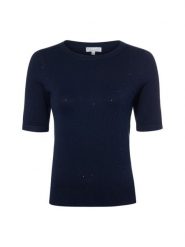 Marie Lund sweter z krótkim rękawem Kobiety wiskoza niebieski, XL. Niebieskie swetry Marie Lund, xl, bez wzorów, z dzianiny, bez ramiączek. Za 149.95 zł.