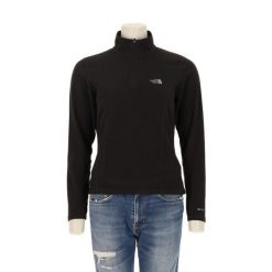 Second life - Damski czarny polarowy sweter TNF - Stan bardzo dobry. Czarne swetry The North Face, bez wzorów, z polaru, sportowe, bez ramiączek. Za 127.76 zł.