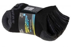 Skechers 3pk Womens Non Terry Low Cut, damskie skarpetki wielokolorowe. Czarne skarpetki Skechers, bez wzorów, z materiału. Za 59.99 zł.