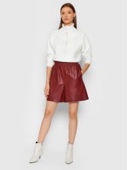 Gestuz Szorty skórzane Liljagz 10905351 Bordowy Relaxed Fit. Czerwone szorty Gestuz, bez wzorów, ze skóry. Za 1,249.00 zł.