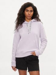 Tommy Jeans Bluza Logo Drawcord DW0DW17794 Fioletowy Boxy Fit. Fioletowe bluzy Tommy Jeans, xxs, bez wzorów, z bawełny, bez kaptura. Za 269.99 zł.