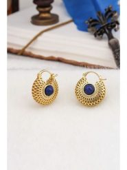 L'Atelier de Gaia Pozłacane kolczyki z lapis lazuli rozmiar: onesize. Niebieskie kolczyki L'Atelier de Gaia, z lazurytem, pozłacane. Za 96.14 zł.