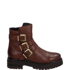 BOTKI DAMSKIE SV-41 CUOIO. Botki Venezia, bez wzorów, ze skóry, bez obcasa, bez zapięcia. Za 219.00 zł.
